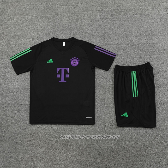 Chandal del Bayern Munich 23-24 Manga Corta Negro - Pantalon Corto